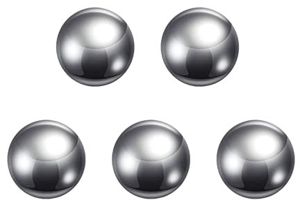 sourcing map 5pcs 25mm Carbon Steel Bearing Balls Precision Polished