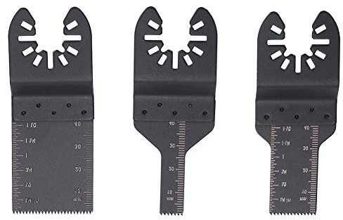 3 STÜCKE Metall Holz Oszillierende Multitool Klinge 10mm Multi Tool Schnellspanner Genauigkeit Sägeblätter Hartstahl Schneidwerkzeug für Metall Holz Kunststoff