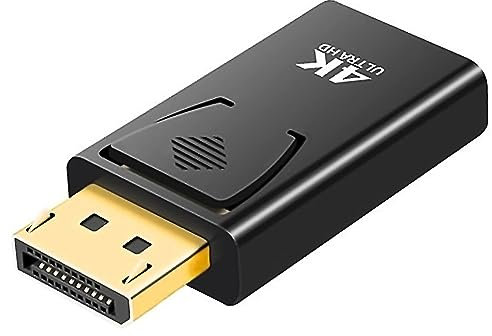 Mepsies Adattatore DisplayPort a HDMI 4K Convertitore DP a HDMI Adattatore DisplayPort Maschio to HDMI Femmina per PC, TV, Monitor e Proiettore