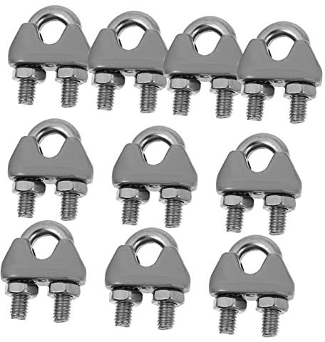 DOITOOL 30 Stk Spannfutter Für Drahtseile Kabelklemmen Kabel U. Klemme Draht-kabel-clips Drahtseilklemme Aus Edelstahl Drahtseilklemmen U Clip Für Draht Zubehör Rostfreier Stahl Metall