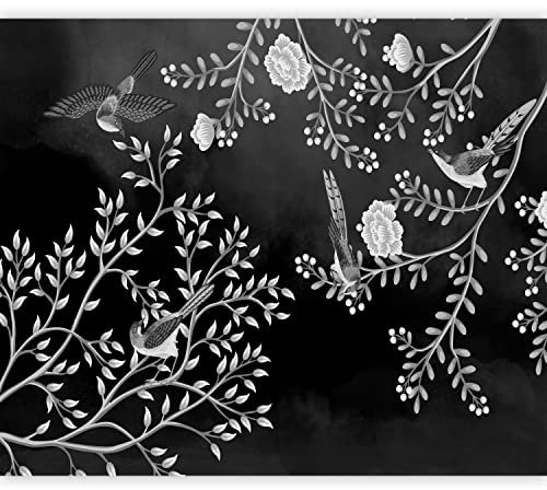 murando PREMIUM Fotomurales Pájaros 150x105 cm Papel pintado tejido no tejido Decoración de Pared decorativos Murales moderna de Diseno Fotográfico Árbol Flores Naturaleza b-C-10064-a-a
