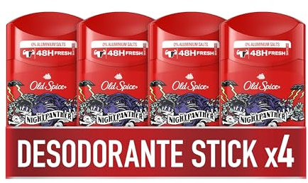 Old Spice Night Panther Desodorante En Barra Para Hombres 4x50ml