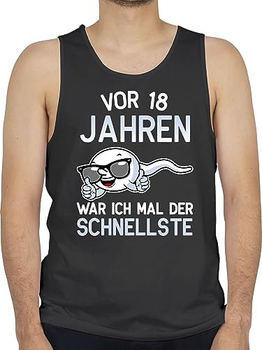 Tank Top Männer - 18. Geburtstag - Vor 18 Jahren war ich mal der Schnellste - XXL - Schwarz - volljährig hochzeitstag 18ten jahre zum 18.geburtstag für jährigen 18-geburtstag volljährigkeit