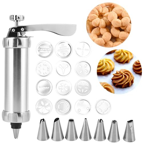 Otufan Cookie Maker, Aluminiumlegierung, Kekse, Kekse, Presse, Form-Set, Gebäck, Rohrleitungen, DIY, Kuchendekoration, Backwerkzeug