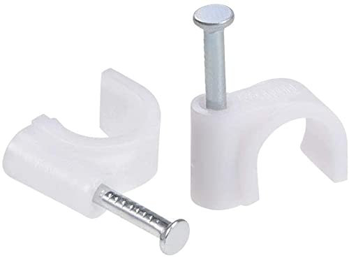 XYWHPGV Clips de fil de câble de 8 mm Pinces à clouer en fil de fer Cordon Organisateur Attache Titulaire 100 pcs(8076e ab62d 8f3a1 2b7f5 f88c2 84ec3