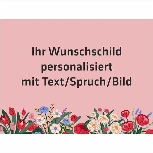 INDIGOS UG - Aluverbundplatte Schild - Beruf - Florist - 30x20 cm - Firmenschild - wetterfest personalisiert mit Foto, Logo und Text - individuelle Schilder für Tür, Wand, Büro Garage