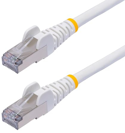 StarTech 5m Cat8 Snagless Ethernet Cable, S/FTP, 100W PoE++, LSZH, White | 2000MHz bandwidth, 25G/40G speeds, 26AWG copper, LSZH, Gold-plated RJ45, Patch Cable, Ethernet Cord, Pure Bare