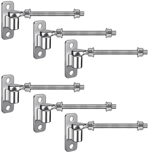 Insaga Torscharnier M12, 6er Schwerlast Gartentor Scharnier 16mm Kloben J-haken zu Bolzen mit Augen Platte Edelstahl Zauntor Torangel Verstellbar zum Schraube für Bauernhof Tor/Feld/Holzzaun, 254mm