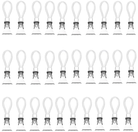 Marine Aurora 30PCS Heavy Duty Metal Tea Towel Clips, Stainless Steel Kitchen Clamps for Hanging Towels, Clothes & Socks - Non-Slip Rust-Resistant Bathroom/Beach/Home Storage Hooks (White)