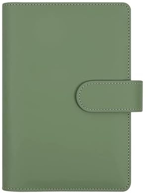 Frogetu A5 Ordner mit Blättern aus PU-Leder, Budgetordner für Budgetplaner, Ringbücher, Organizer, Ordner A5, 6 Ringe