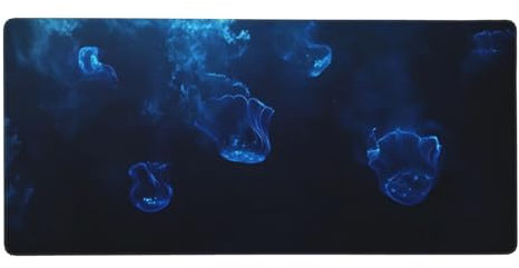Azul Alfombrilla Ratón XXL 1000x500x4mm, Alfombrilla de RatónAbstracto con Base Goma Texturizada Antideslizante, Grande Gaming Mouse Pad Mejora La Precisión y La Velocida, para Ratón y Teclado-GZ890