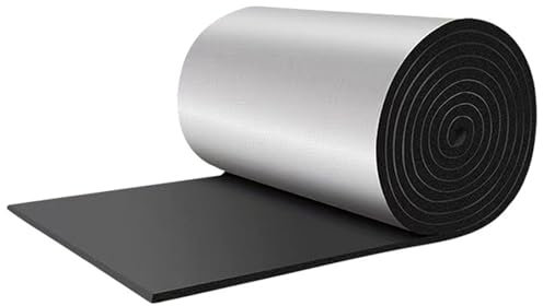 Thermal Insulation Film Vapour Barrier Thermal Insulation Aluminium Foil Membrane Radiator Reflective Insulating Foil Sound Absorption, for Pipe, Shed, Radiator, Energy Saver Radiator Reflec