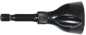 Deburring External Chamfer Tool, Alloy Steel Deburring Tool Quick Release 6.35mm Hex Shank Burr Remover for Pipe, Screw, Threaded Rod (3-20mm, Black)