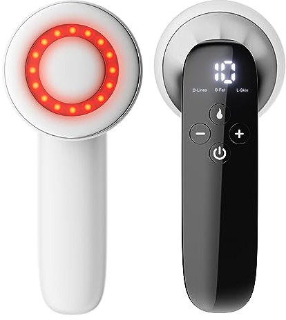 Cotsoco Cellulite Massager Tool 4 in 1 Cordless Body Massagers Machine for Legs, Butt,Belly, Handheld with Mild Current Tightening Skin Heating Massage Function, Gifts for Men Women (White)