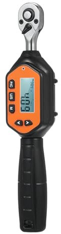 Segrehy Clé dynamométrique numérique mini, portable, entraînement 3/8, haute précision, avec rétroéclairage LCD, alarme LED, mode de préréglage de pointe en temps réel, pour l'industrie (EWM-R-10)