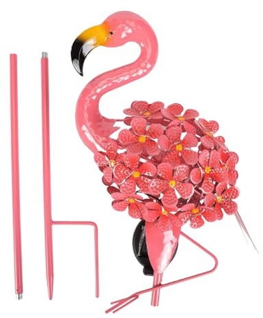 Pink Flamingo Solar Lights Outdoor Garden, Outdoor Lights Stake Light,Metal Flamingo Decorative, Lighting Ornaments with Metal Stakes for Garden