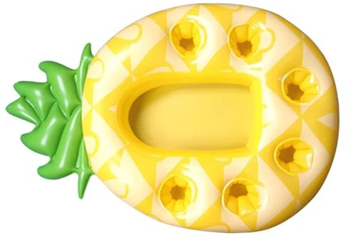 MagiDeal Inflatable Floating Drink Holder, Beverage Food Holder, Refreshment Table Tray, Buffet Serving Bar for Swimming Pool, Hot Tub, Pineapple