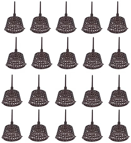 Cestini in rete per fertilizzante da 20 pezzi, cesto per orchidee per fertilizzazione di precisione con coperchio in plastica cestini per fertilizzanti da giardino antietà per