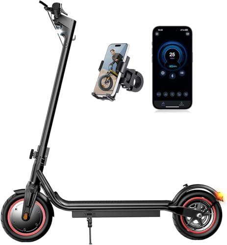 HeyScooter Electric Scooter, 24-34KM Range, 350W Motor 8.5 Pneumatic Tires Fast Electric Scooter for Adults with APP Control,3-4 Speed Modes,Foldable E Scooter (W5 with Phone Holder)