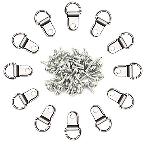 TUPARKA 50 Pack D Ring Picture Frame Hanging Hangers with Screws for Picture Hanging Home Decoration