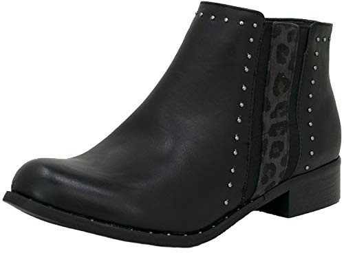 Fitters Footwear That Fits dam stövel Aya PU Ankle Boots med djurtryck storlek (EU,), - svart - 42 EU