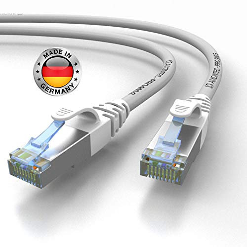 AIXONTEC 1,5m CAT 7 Profi-Netzwerk-LAN-kabel-Grau Cat6a Profi-Patchkabel SFTP (Pimf) 10 Gigabit Kat7-LANKabel HIGHEND Cat7 S/FTP flex Powerlan-kabel