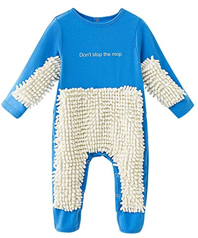 Stormdoing Baby Mädchen Jungen Krabbelstrampler Langarm Baby Floral Mop Design Jumpsuit