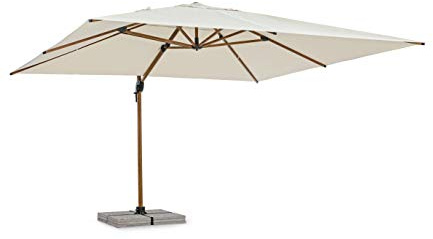 Sombrilla con brazo Orion madera natural / beige 4x4 m