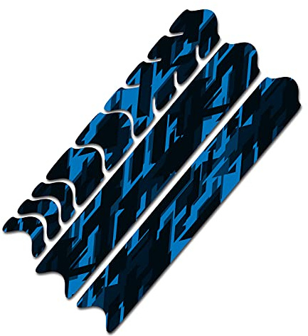 AlphaShield Bicycle Frame Protector Chain Stays Protection Film Sticker Frame Protection Carbon MTB BMX Paint Protection Film K099 (16 Future Neon Blue)