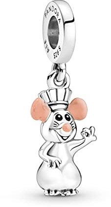 PANDORA Disney x Pixar Rémy Charm-Anhänger aus Sterling-Silber, Kompatibel Moments Armbänder, 792029C01
