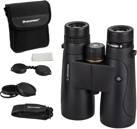 Celestron 72325 Nature DX 10x50 kikare för natur- och fågelskådning, fullt multibelagd med BaK-4-prismor, gummiarmering, dim- och vattentålig
