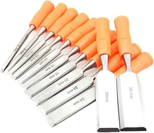 OITTo Carving Chisel Tool Set Gouge Wood Chisel Set DIY Handle Carpentry Tools Pack of 12 pcs