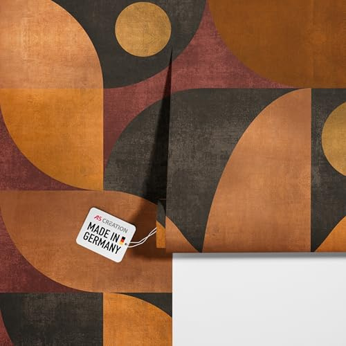 New Walls Tapete abstrakte Motive gold braun Wohnzimmer, Küche, Schlafzimmer Vliestapete | 1,59 x 2,80 m