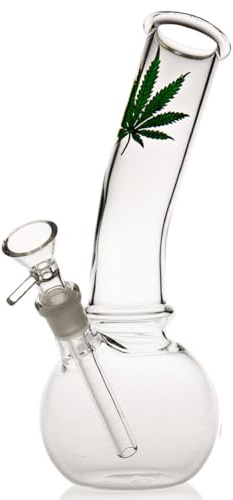 Mini Glass Bong 14mm Smoking Pipe Portable Oil Burner Bubbler Bong Small Oil Dab Rigs for Smoking Bongs Send bong bowl (White Bongs)