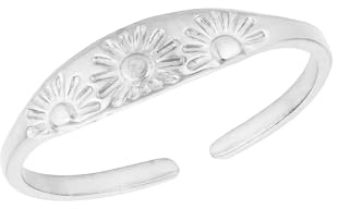 Artiqo Ring Damen | Verstellbarer Siegelring mit Sonne aus Edelstahl | Wasserfest & Hautfreundlich - Modell Happy
