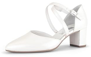 Gabor Damen Riemchen Pumps, Frauen Absatzschuhe,Ausgehschuhe,Abendschuhe,Court Shoes,stöckelschuhe,feine halteriemen,Off-White,40 EU / 6.5 UK