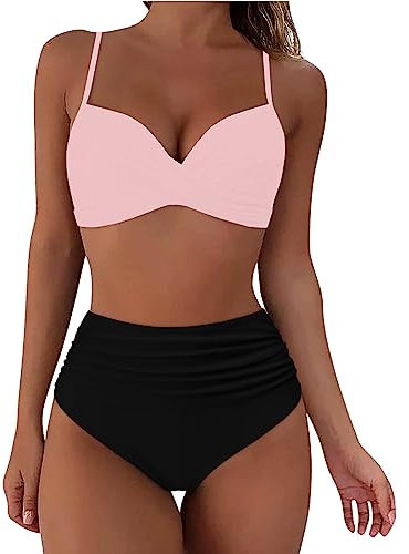 WILLBEST Sport top Damen Damen BHS sexy Kleid Push up Bikini mit schnürung Bikini sexy Shape bauchweg BH Badeanzug rot Swimsuits for Women Unterhosen Frauen Badeanzug s