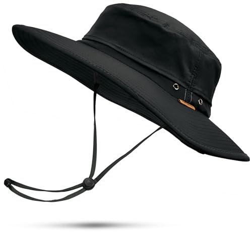 Sukeen Sonnenhut Damen Herren Fischerhut Herren UPF 50+ UV Schutz Hut Herren Sommer,Schnelltrocknend Atmungsaktiv Bucket Hut Safari Hut Camping Hut Gartenhut Wasserdichter Outdoor Hut mit Kinnband