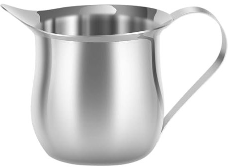 brocca per panna – delicato versatore per latte in porcellana, bricco per panna da caffè | 90 ml in acciaio inox con beccuccio, caraffa per panna per feste di tè, piccolo bricco per panna