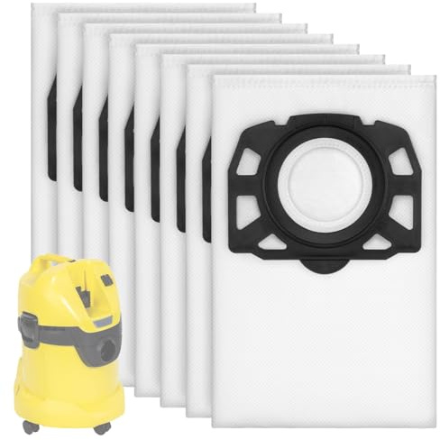 Mellbree Vacuum Cleaner BagsCompatible with Karcher WD3 8Pcs | Compatible with Karcher WD 2 Plus, WD 3, WD 3 Battery, KWD 1, KWD 2, KWD 3, MV 3, WD 3.200 to WD 3.800 M, SE 4001, SE 4002