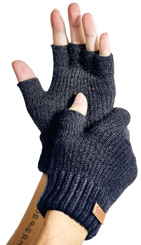 JYUYNY Fingerlose Handschuhe - Kaschmir Winter Warme Strick Handschuhe für Laufen, Radfahren, Fahren - Herren und Damen
