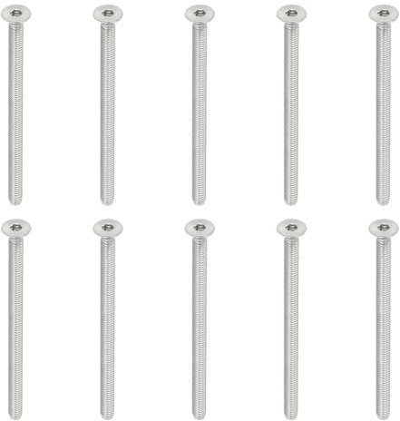 PATIKIL M4 x 60mm Viti a Testa Svasata Piatta, 10Pz Acciaio Inossidabile 304 18-8 per Macchine Bulloni Esagonale Drive Fasteners Grado 6.8
