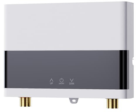 Elektrische Durchlauferhitzer, 220v 600W, Mini Durchlauferhitzer Mit Led-Temperaturanzeige, Elektrisch Instant Klein Durchlauferhitzer für Küche Badezimmer (Weiß)