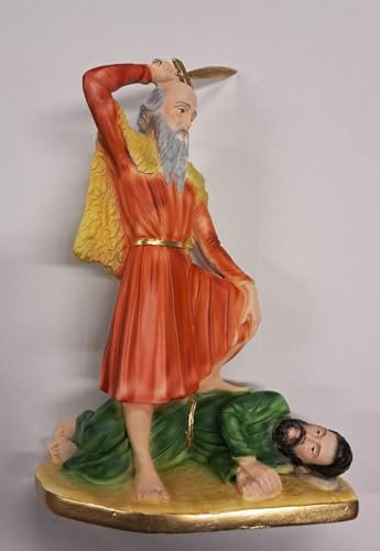 Generico ArteSacraCaravaggio Statua di Sant' Elia cm 30 (11,81 inches) in gesso decorata a mano di produzione artigianale italiana