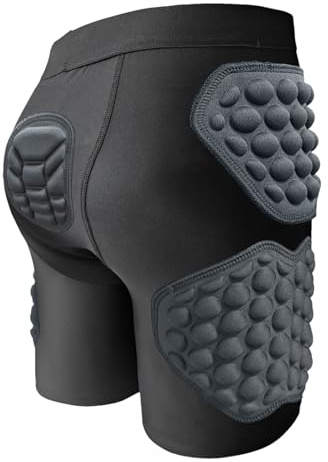 Pantaloncini sportivi da ragazzo - Pantaloncini a compressione per bambini con schienale posteriore, pantaloni imbottiti sui fianchi | Pantaloncini protettivi traspiranti per il coccige