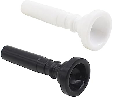 Trompetenmundstück Ersatz Weiß Schwarz für Musikinstrumente | Abs, Leicht zu Installieren mit Luftdichtheit, 2 Stück Packung für Zubehör Zufällige Farbe