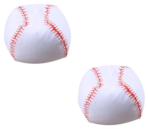 Ciieeo 2pcs Household Stuffed Toys Storage Bag Convenient Polyester Storage Pouch for Boys and Girls Toy Organization Baseball Appearance Design Container