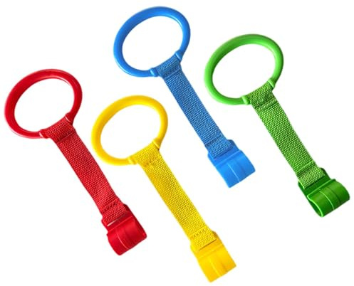 Playcop Patrep Up Handles, Baby Tray Up Rings – 4 x Baby Wattepads zum Aufhängen, Zughilfe, Gehübungsassistent, Unterstützung beim Training der Arme für Babys und Kleinkinder