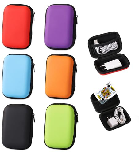 6 Stk Bunt Spielkarten Box, Etui Staub Spielkarten Aufbewahrung 12cm x 8cm
