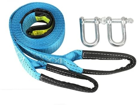 NKURTPC Cinghia di Traino Gancio del Cinghia di Traino Fune da Traino per Auto 5m8t Fune da Traino per Buggy Accessori Auto Fune da Traino Ganci a U fosforescenti(4M8T)